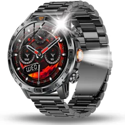 Smartwatch Wodoodporny Zegarek Męski Angelo AK91 czarny Menu PL Rozmowy Ciśnienie